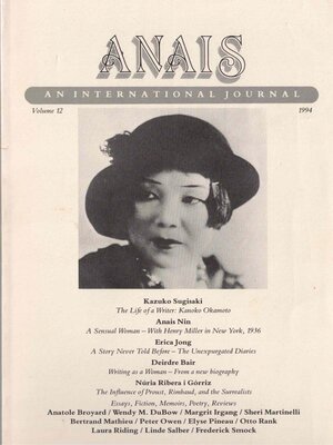 cover image of ANAIS: An International Journal, Volume 12